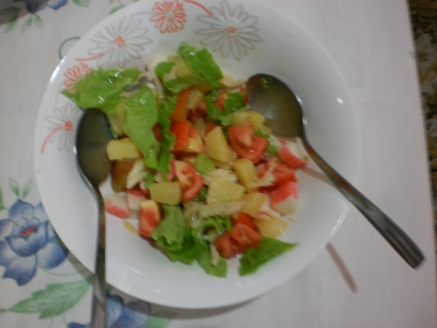 Salada Rápida, Fresca e com Ananás